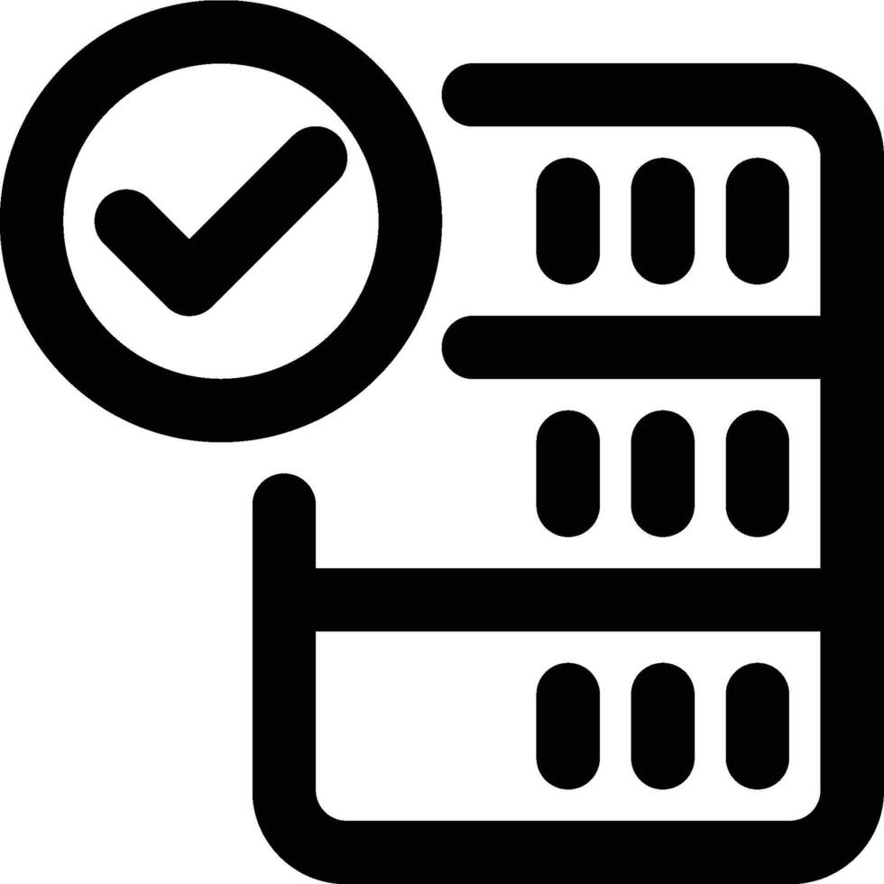 Checkpoint, Checking, Database Outline Icon vector