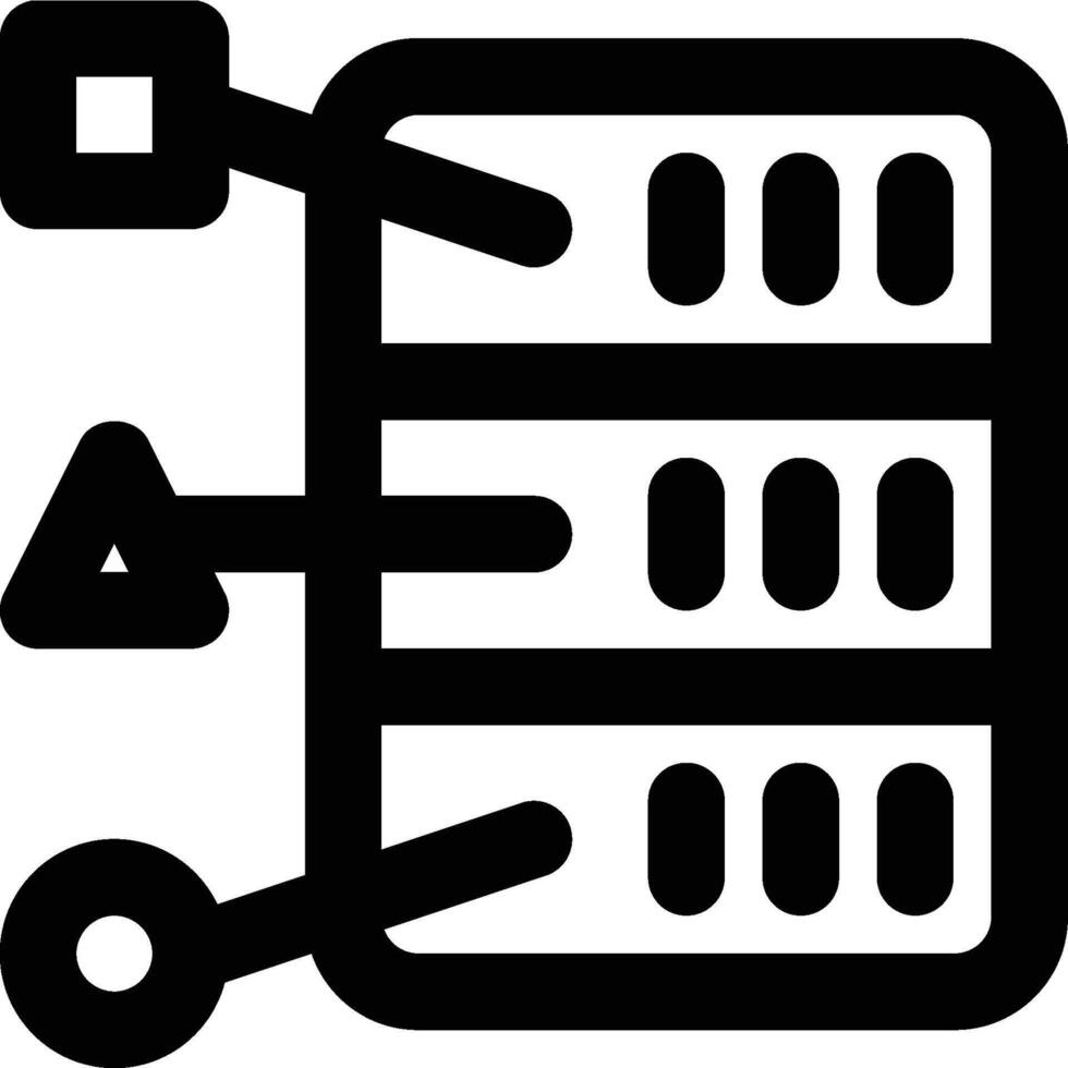 Attributes, Database, Database Attributes Outline Icon vector