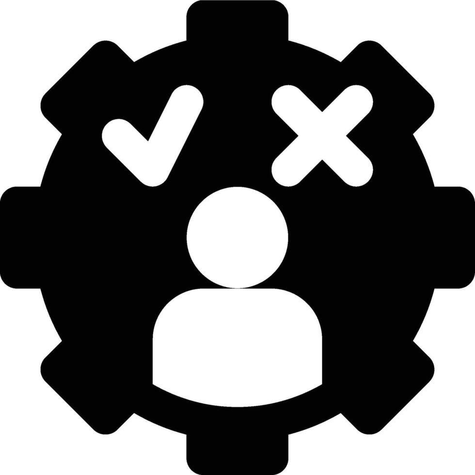 Access Control, User Access, Control List Glyph Solid Icon vector