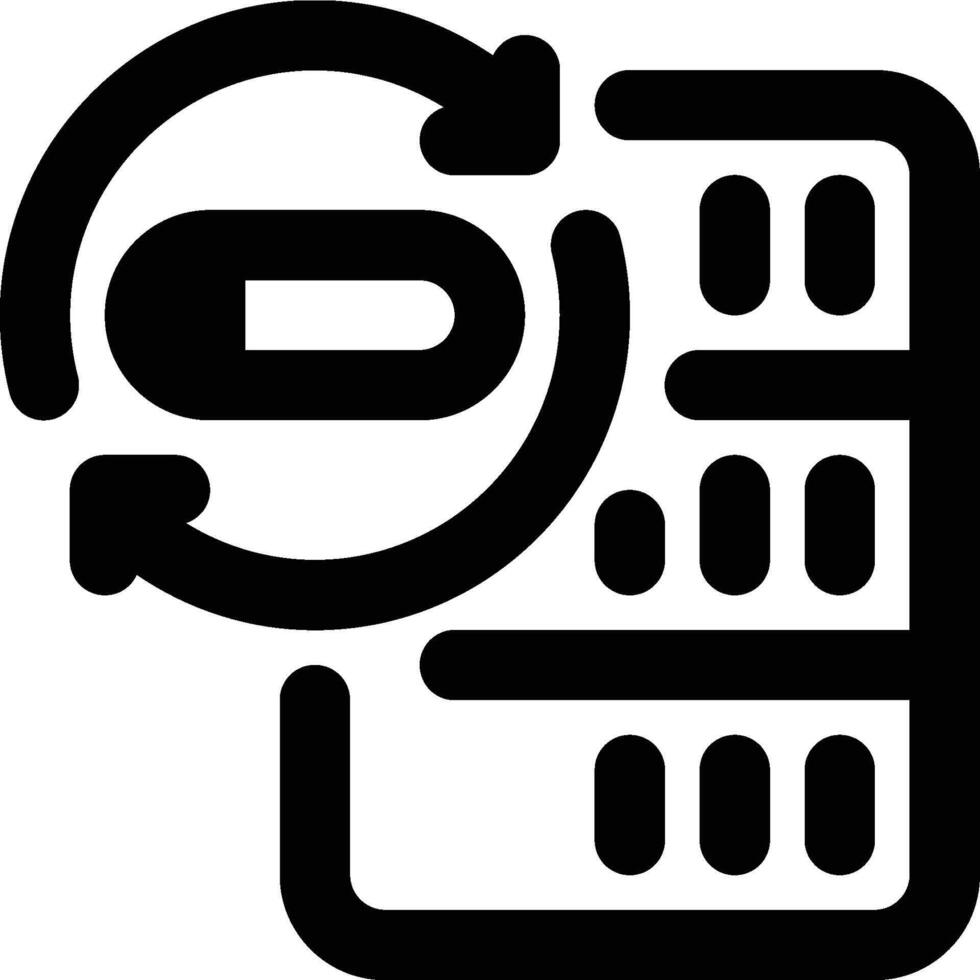 Update, Loading, Processing Outline Icon vector