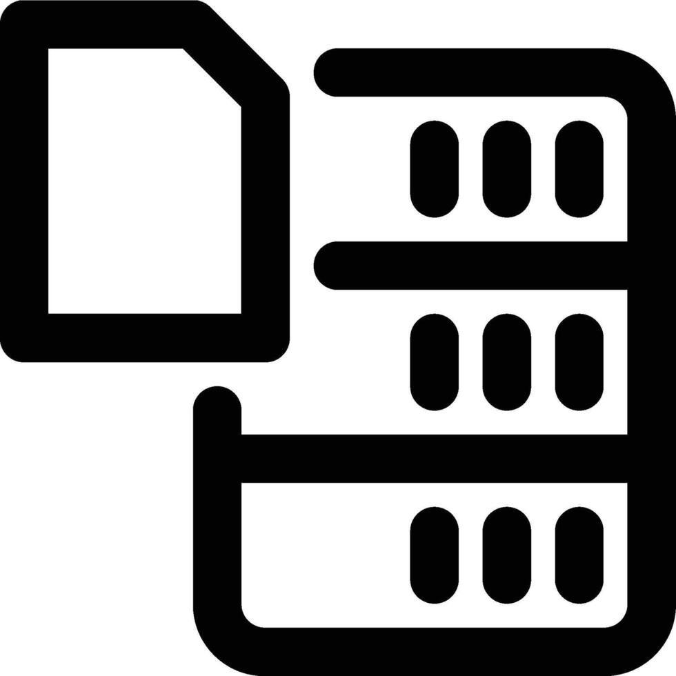Database, Data, Server Outline Icon vector