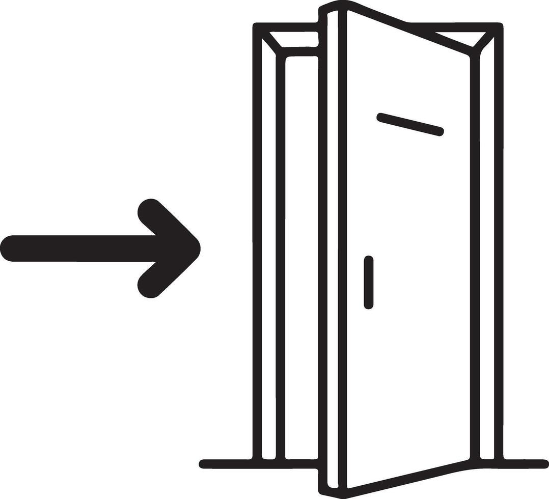 Arrow points to an open doorway suggesting entry or exit vector