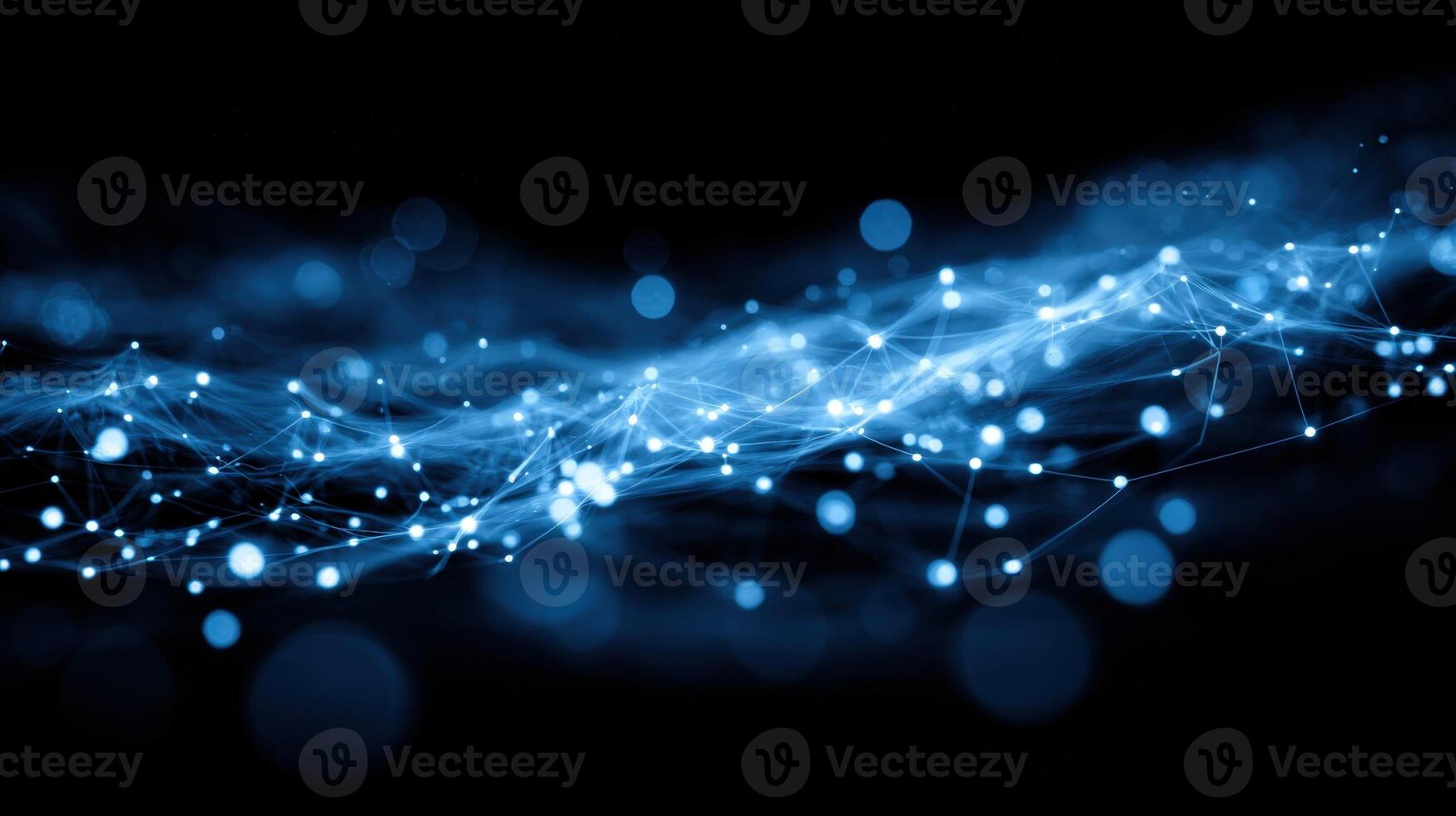 Abstract Network of Light Futuristic Data Connection, Artificial Intelligence, and Global Communications, Technology Concept photo