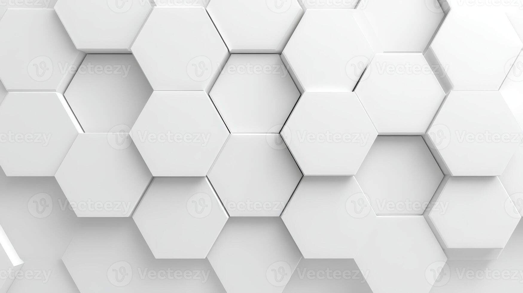 Abstract White Hexagonal Pattern Background Modern Minimalist Design for Creative Projects and Technological Concepts photo