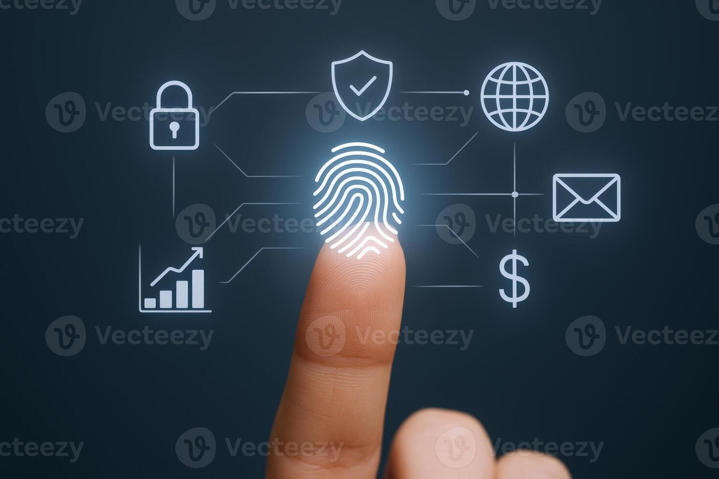 Fingerprint Biometric Authentication Technology Secure Access Control and Digital Identity Verification for Modern Security Systems photo