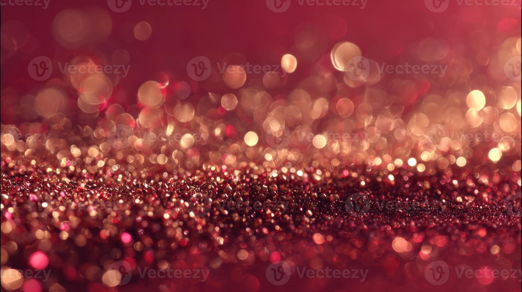 elegante rojo Brillantina antecedentes con bokeh efecto, creando un festivo y lujoso fondo para diseño proyectos foto