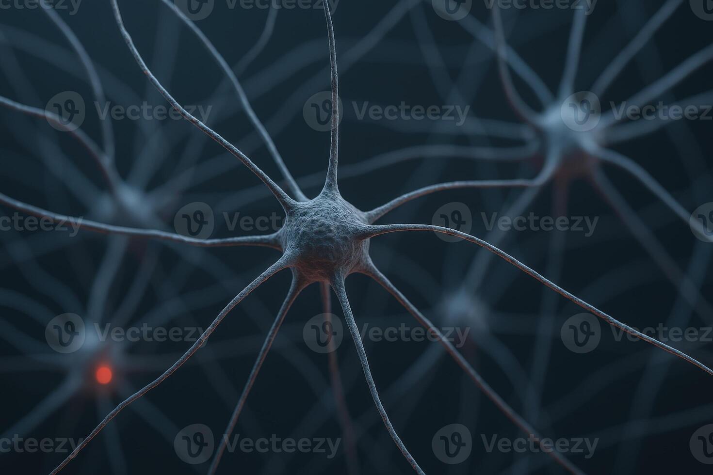 Abstract Neural Network Conceptual Illustration of Brain Cells and Synapses for Medical or Scientific Applications photo