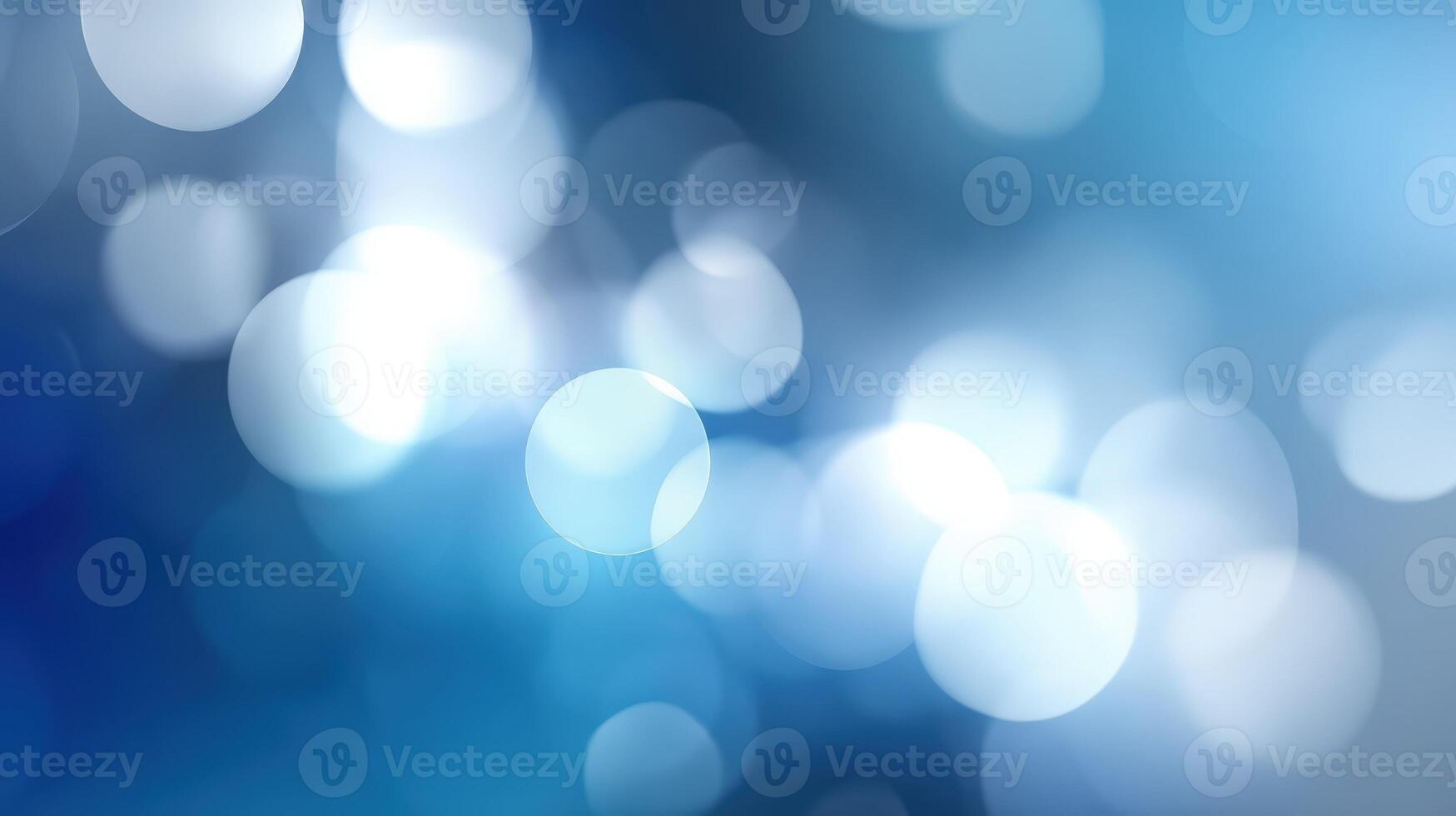 Abstract Blue Bokeh Background with Sparkling Lights, Soft Focus Effect for Modern Design and Backdrops photo
