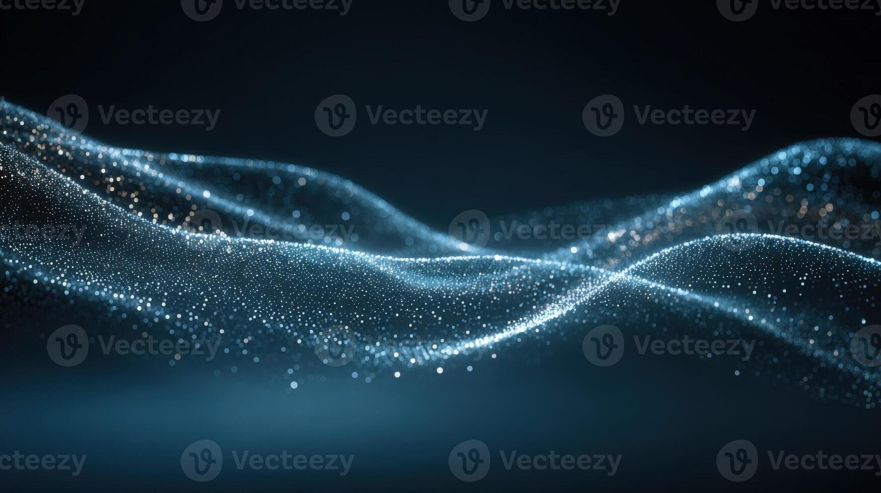 Dynamic Wave of Sparkling Particles Abstract Digital Background for Technology, Science, and Creative Concepts photo