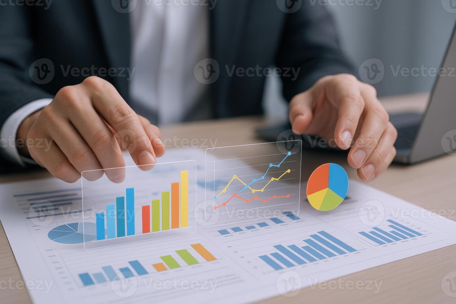 Analyzing Business Data and Financial Growth with Graphs and Charts for Strategic Decision-Making and Investment Strategies photo