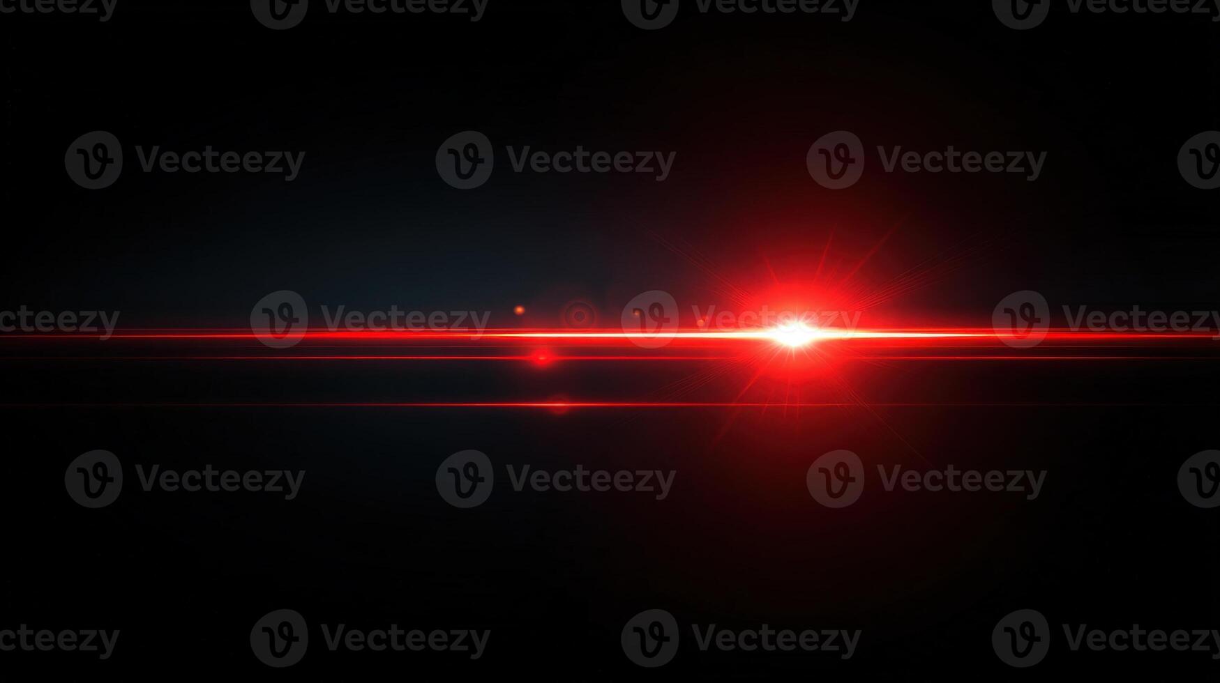 Red Lens Flare Effect Shining Brightly on Black Background, Creating a Striking Visual Display photo