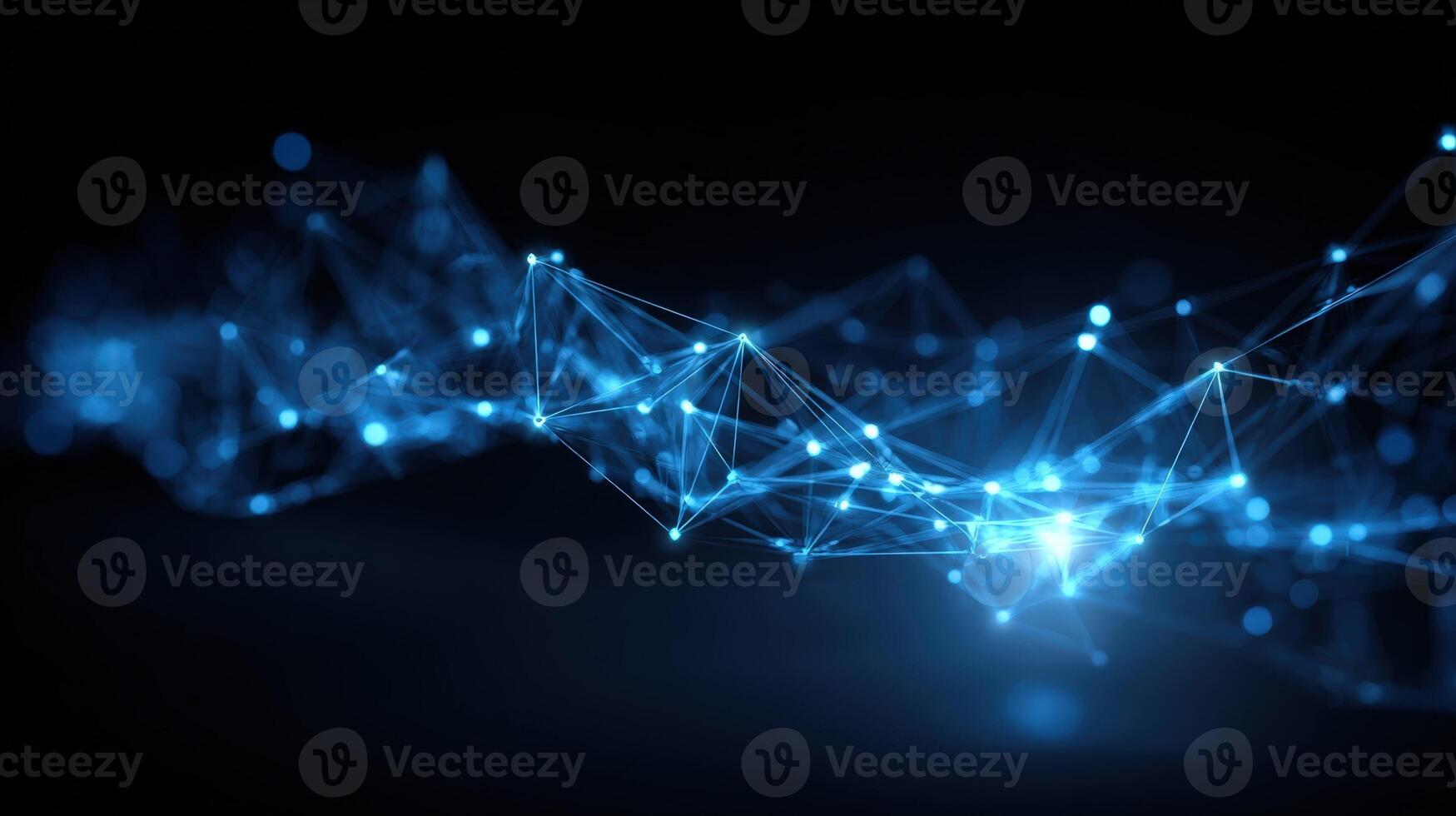 Abstract Technology Background with Glowing Connections, Data Visualization, Artificial Intelligence, and Neural Network Concept photo