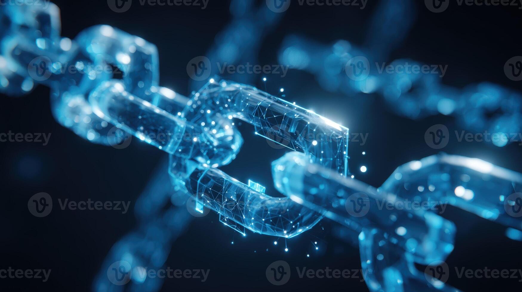 Digital Blockchain Network Interconnection Secure Connection of Data Blocks, Cryptography and Decentralized System Technologies photo
