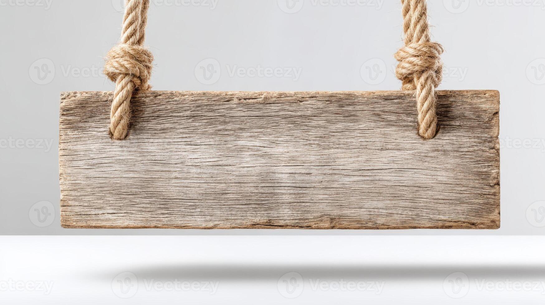 Hanging Rustic Wooden Sign with Rope for Customizable Messages and Creative Design Projects photo