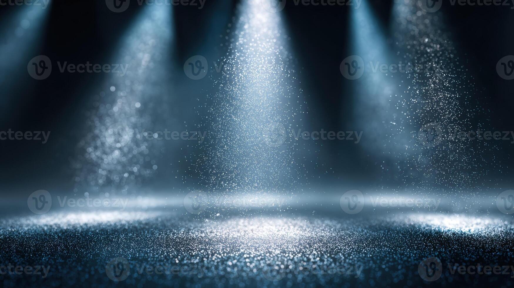Dramatic Stage Lighting with Fog and Particles Creating a Theatrical Atmosphere for Events photo