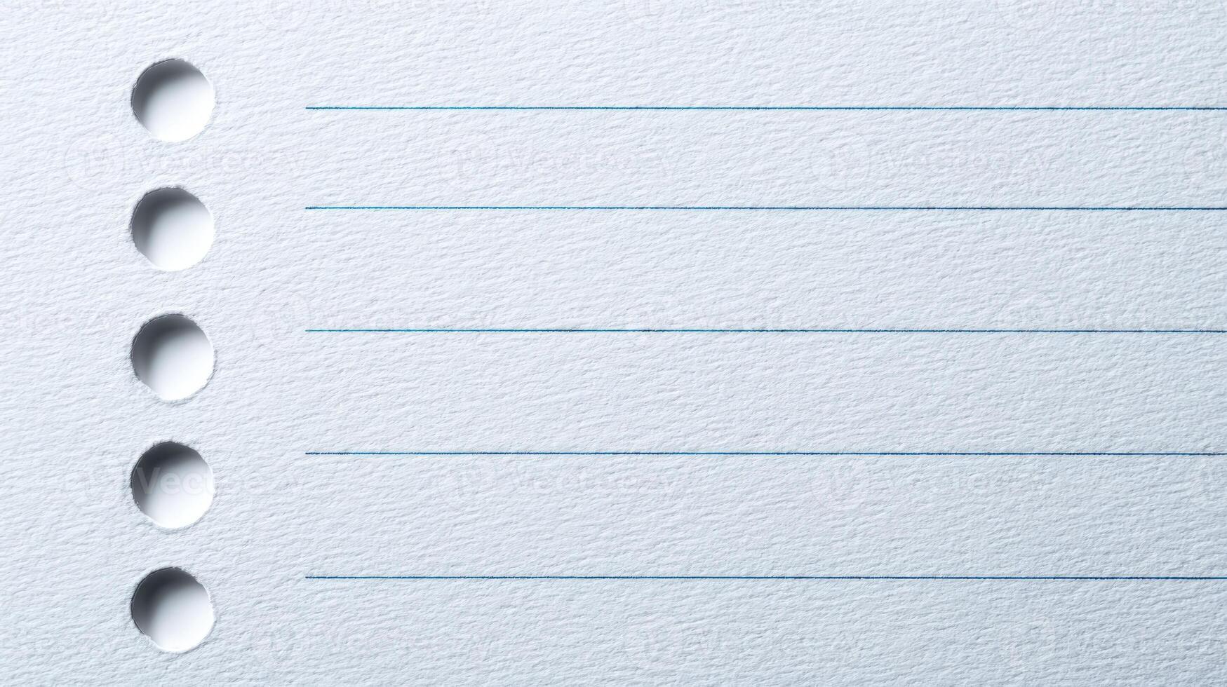 Lined Paper Close-Up with Perforated Edge A Blank Canvas for Notes and Ideas photo
