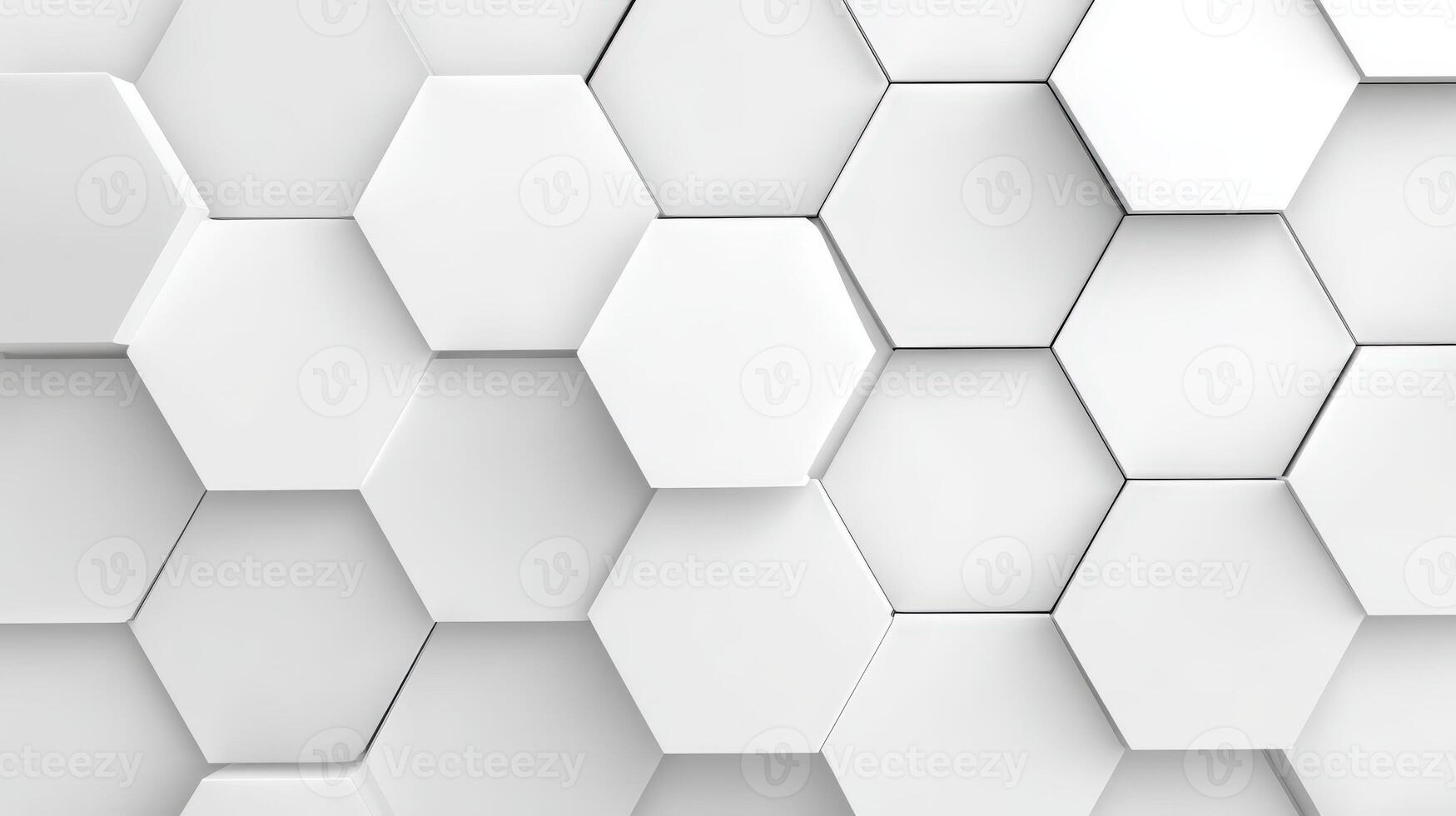Abstract White Hexagonal Pattern Modern Minimalist Background for Technology, Science, or Design Applications photo