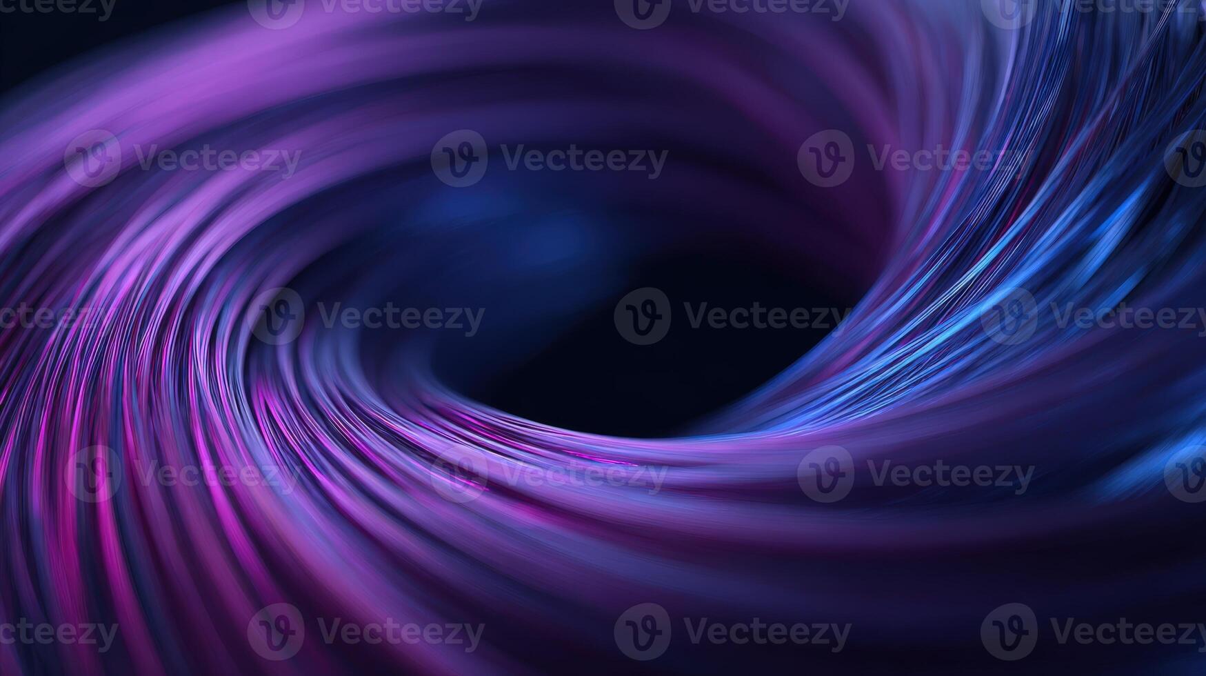 Abstract Swirl of Purple and Blue Fibers Creating a Mesmerizing Visual Effect photo