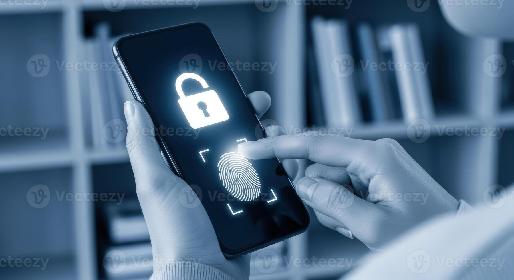 Smartphone Security Fingerprint Scan Authentication for Data Protection and Secure Access Control photo