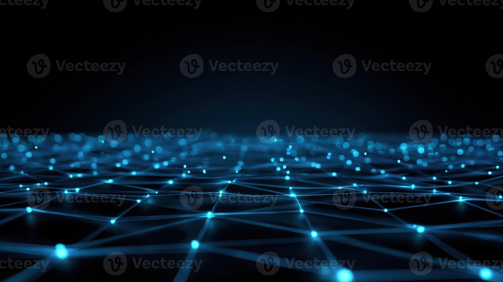 Abstract Network Background with Blue Connected Dots - Futuristic Technology and Data Visualization Concept photo