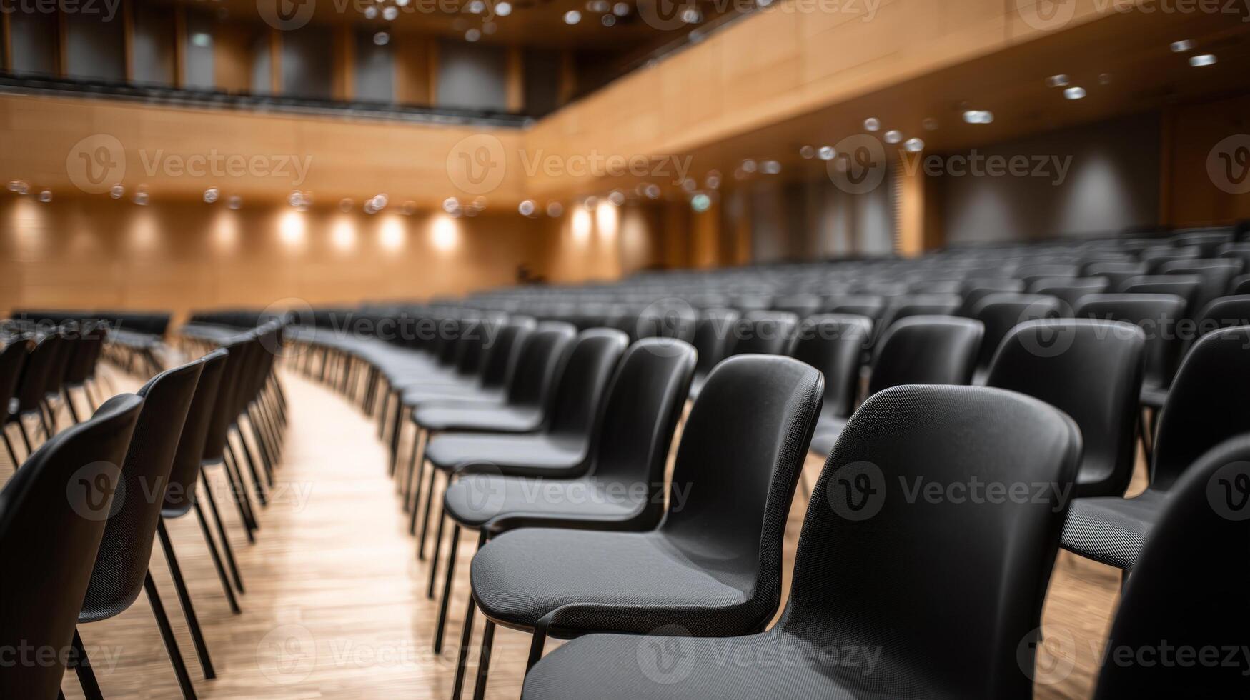 Empty Auditorium with Rows of Seats Ready for an Event or Performance photo