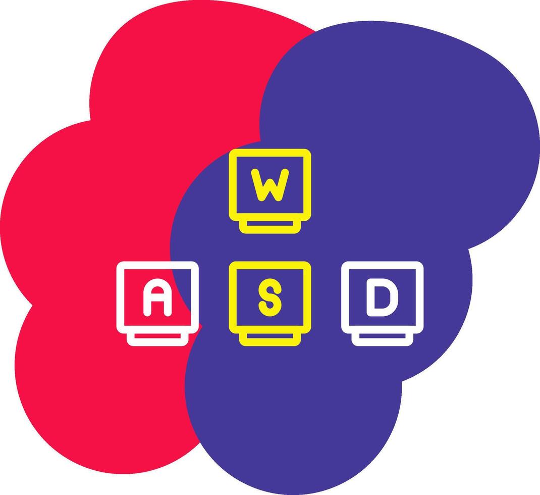 Wasd internet keyboard gaming controls vector