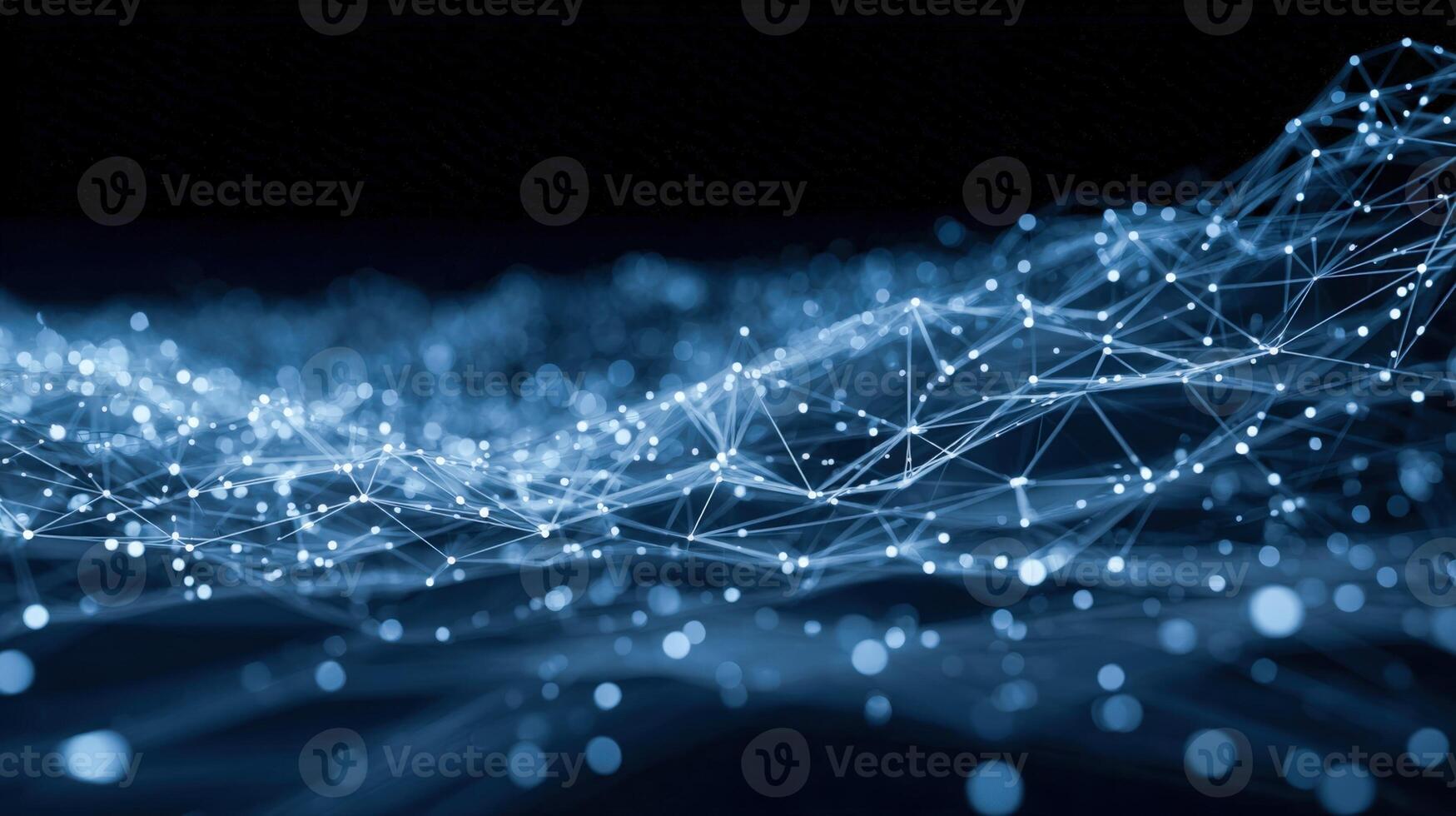Abstract Network Connection Structure with Glowing Nodes, Plexus Background for Data Visualization and Technology Concepts photo