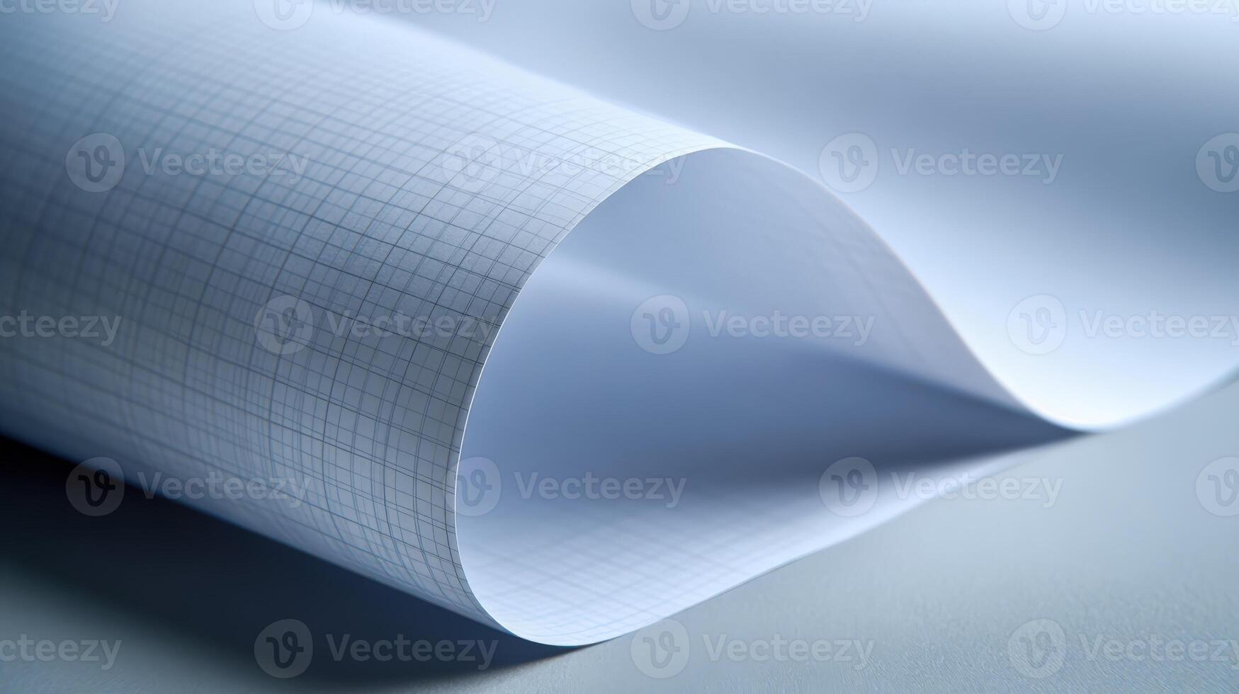 Abstract Macro Photograph of Rolled Grid Paper with Selective Focus for Designs and Backgrounds photo