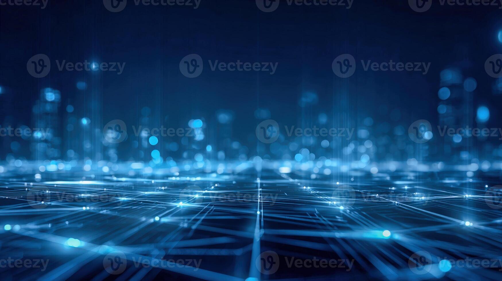 Abstract Digital Network Connection Data Transmission Across a Futuristic, High-Tech Landscape, Ideal for Technology Concepts photo