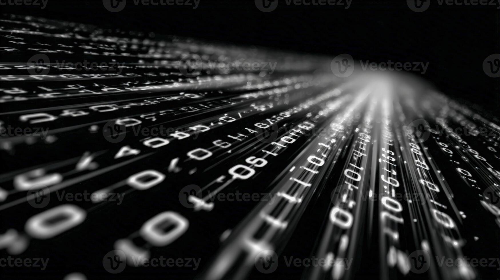 Abstract Digital Data Stream Binary Code Visualization for Technology, Cybersecurity, and Future Concepts photo