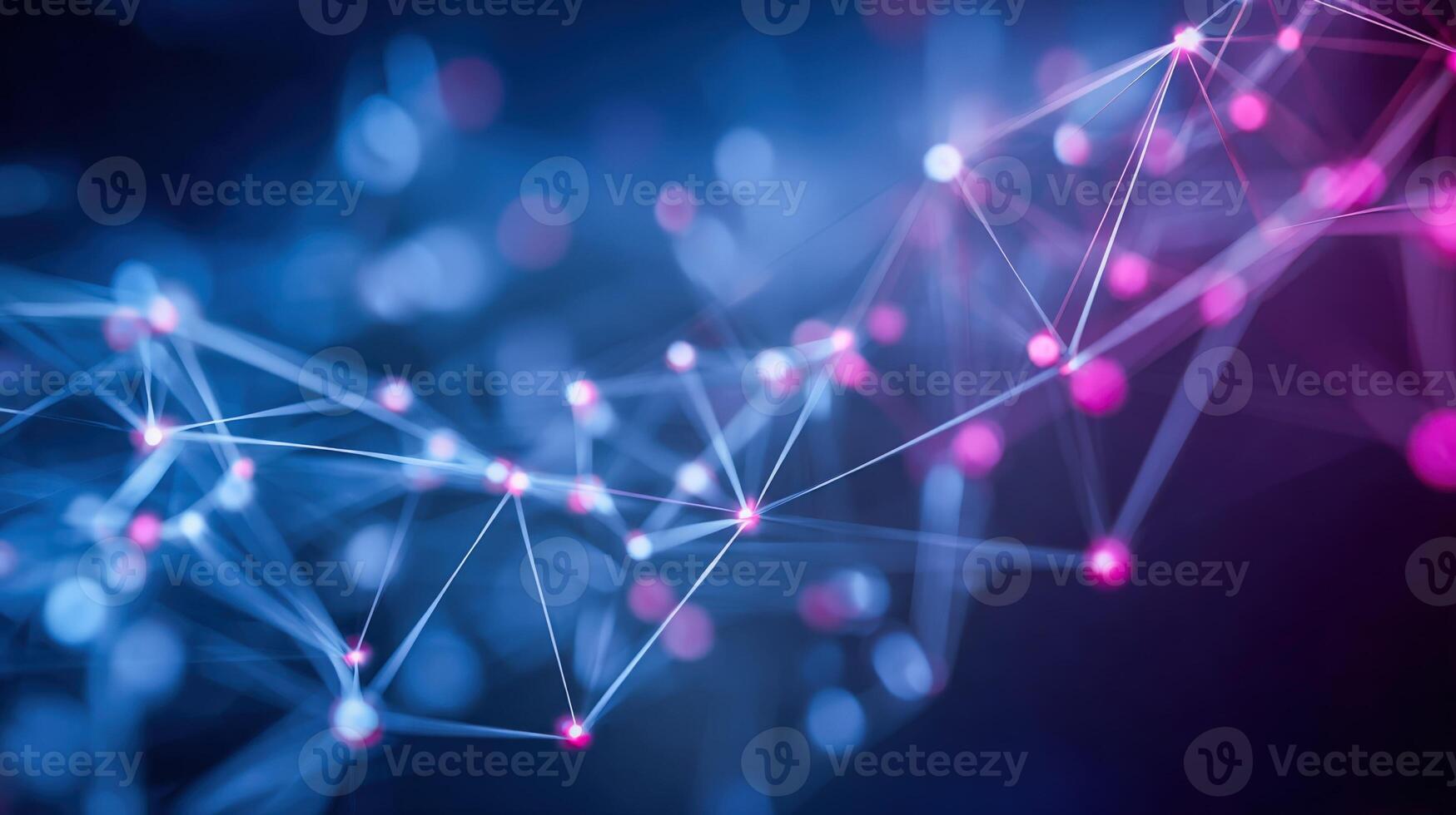 Abstract Network Connection with Glowing Nodes, Representing Technology, Data, and Innovation in a Futuristic Design photo