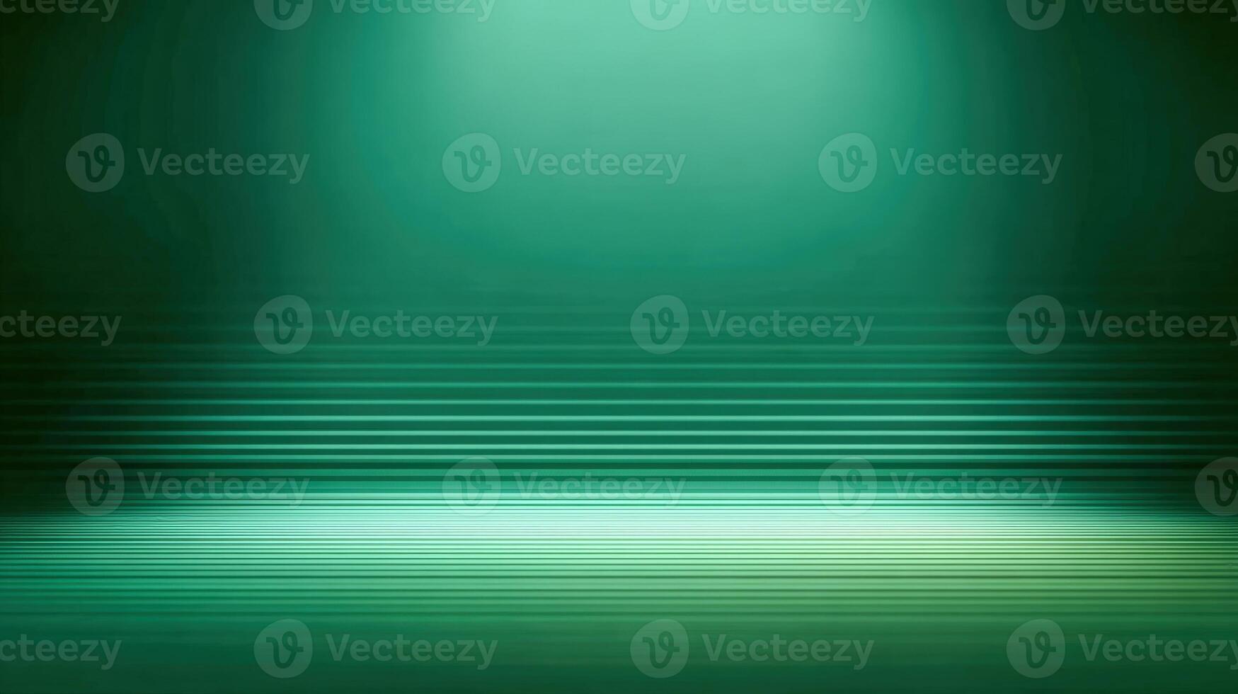 Abstract Green Background with Spotlights and Horizontal Lines for Product Display or Presentation photo
