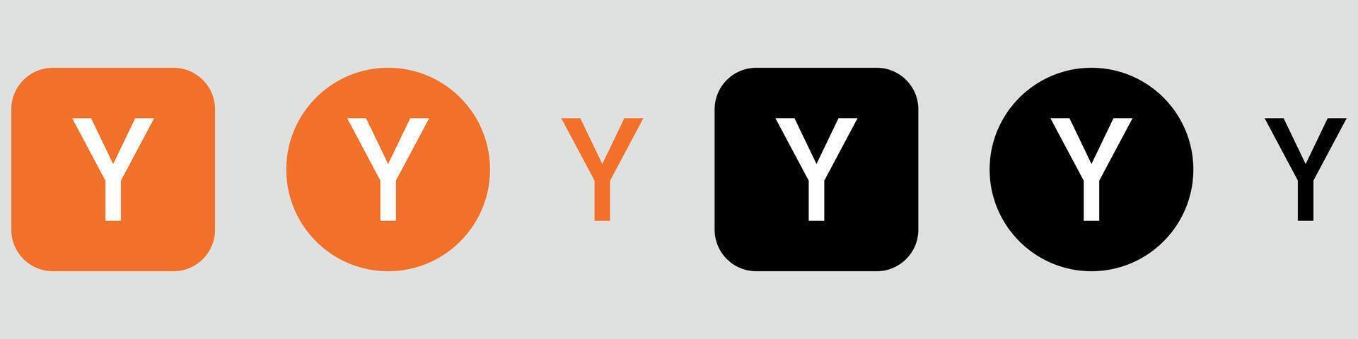 HackerNews Icon Set. HackerNews Logo Bundle. vector