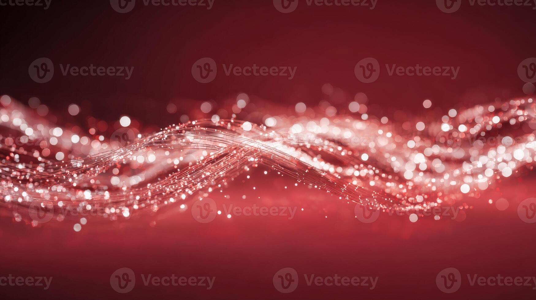 Abstract Red Glittering Particle Wave Background Modern Design with Sparkling Elements for Creative Projects photo