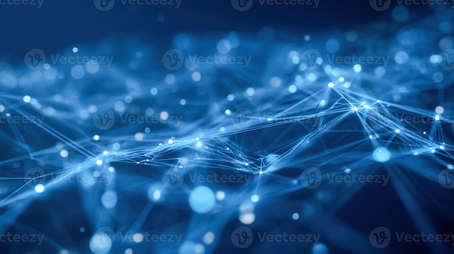 Abstract Technology Background with Glowing Nodes and Interconnected Lines, Representing Networks, Data, and Futuristic Concepts photo