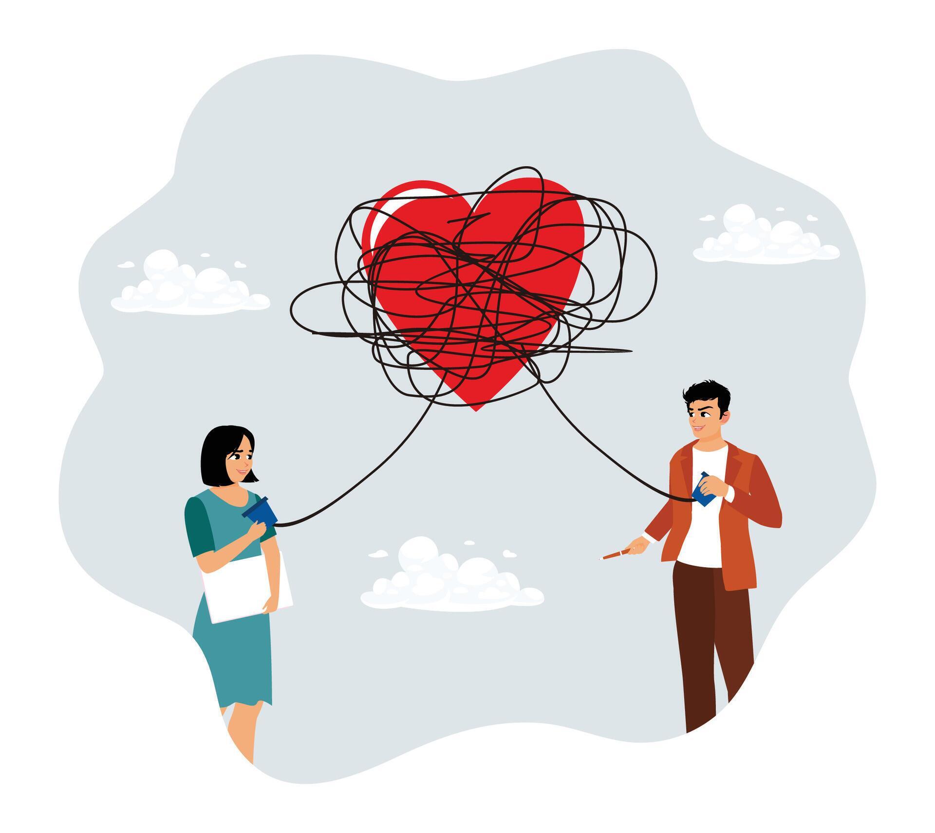 Couples experienced complex communication problems. 70723722 Vector Art ...