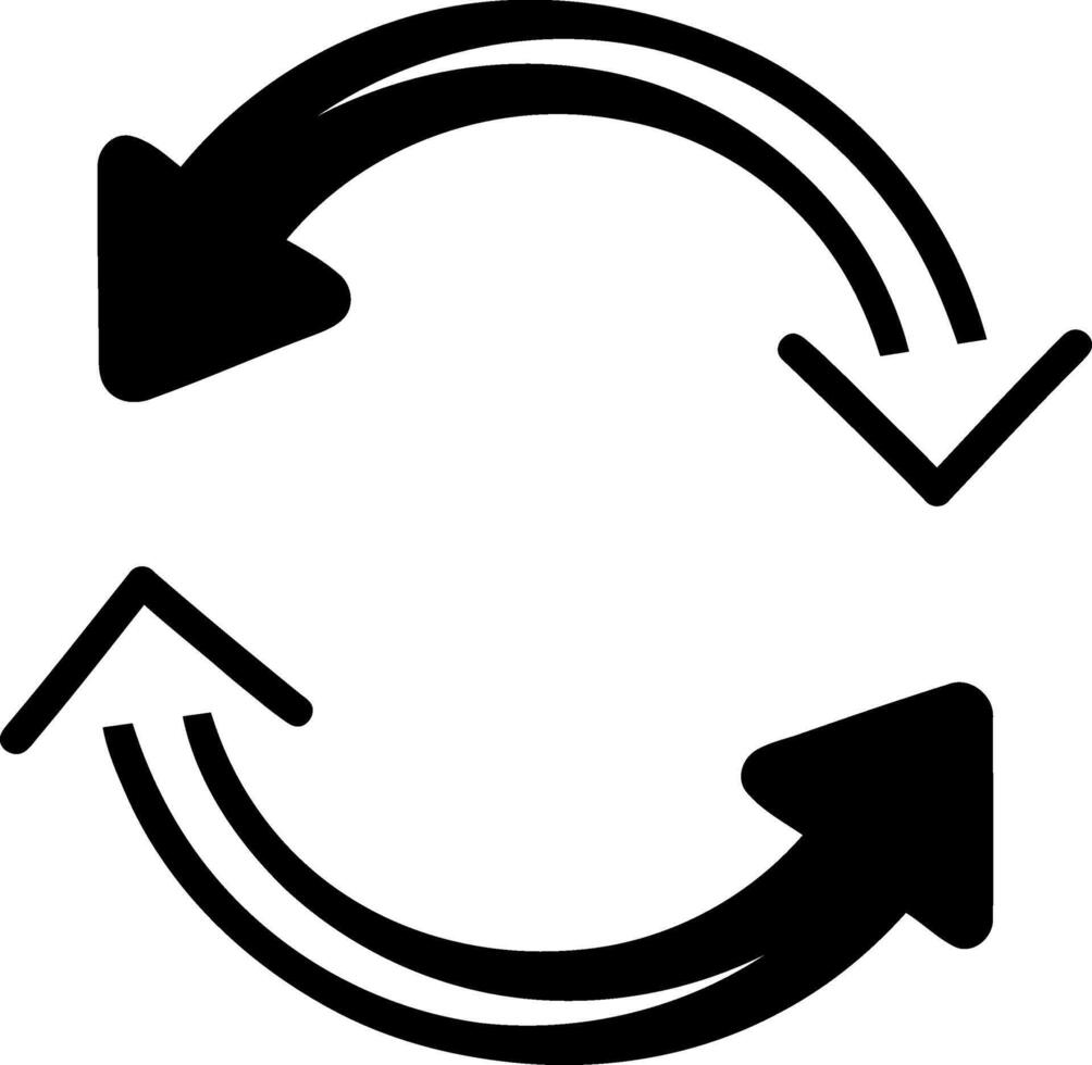 Simple circular arrows refresh reload repeat icon graphic vector