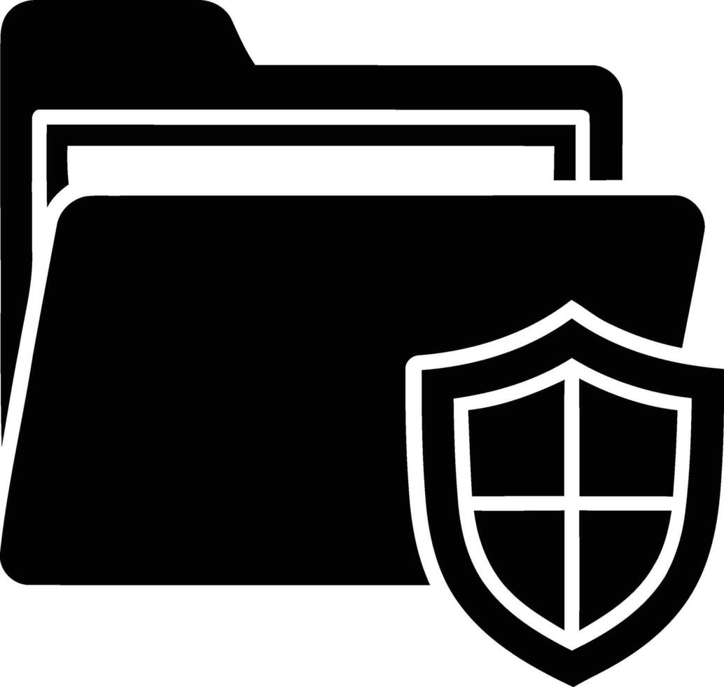 Secure folder icon for data protection and privacy vector