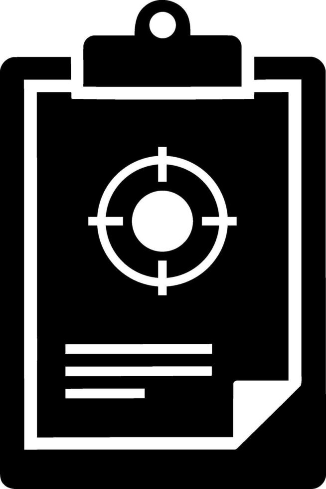 Clipboard target icon for goal setting and strategy planning vector