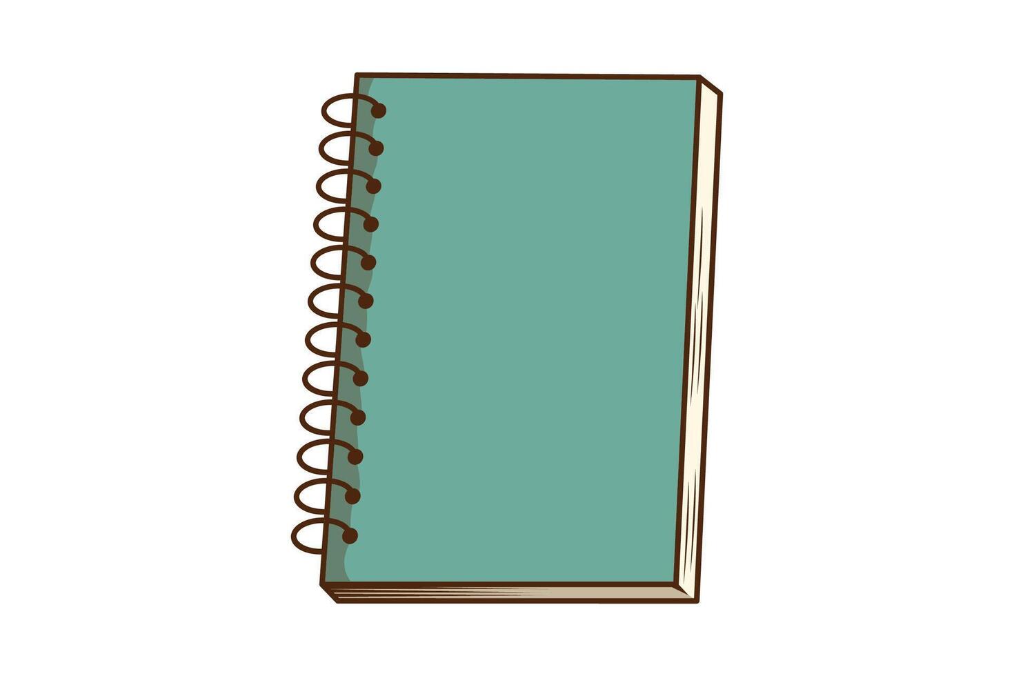 A notebook with spiral pages on a white background vector