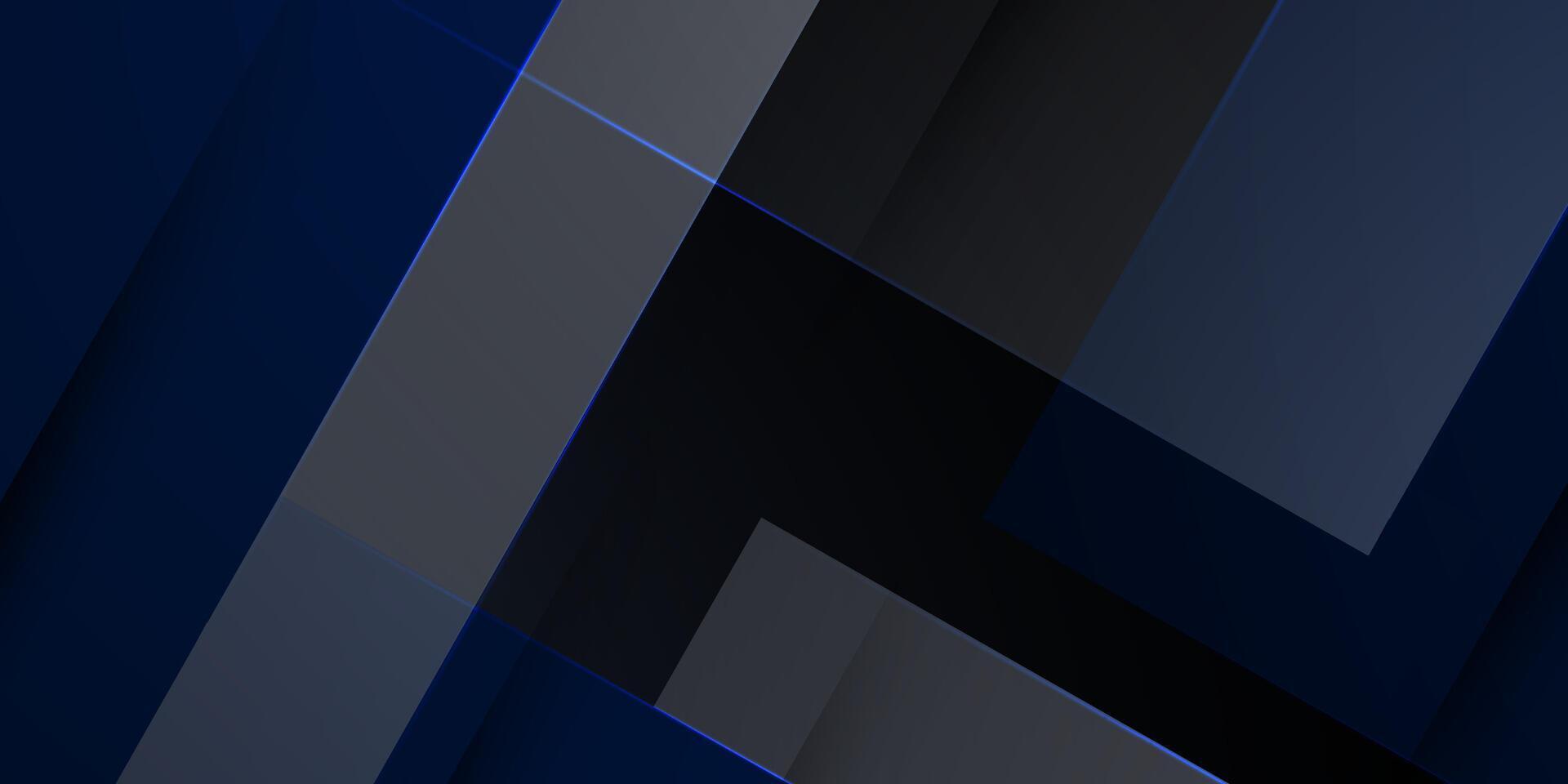 Abstract overlap background with dark gray and blue color design. Simple banner futuristic background pattern with lights. vector