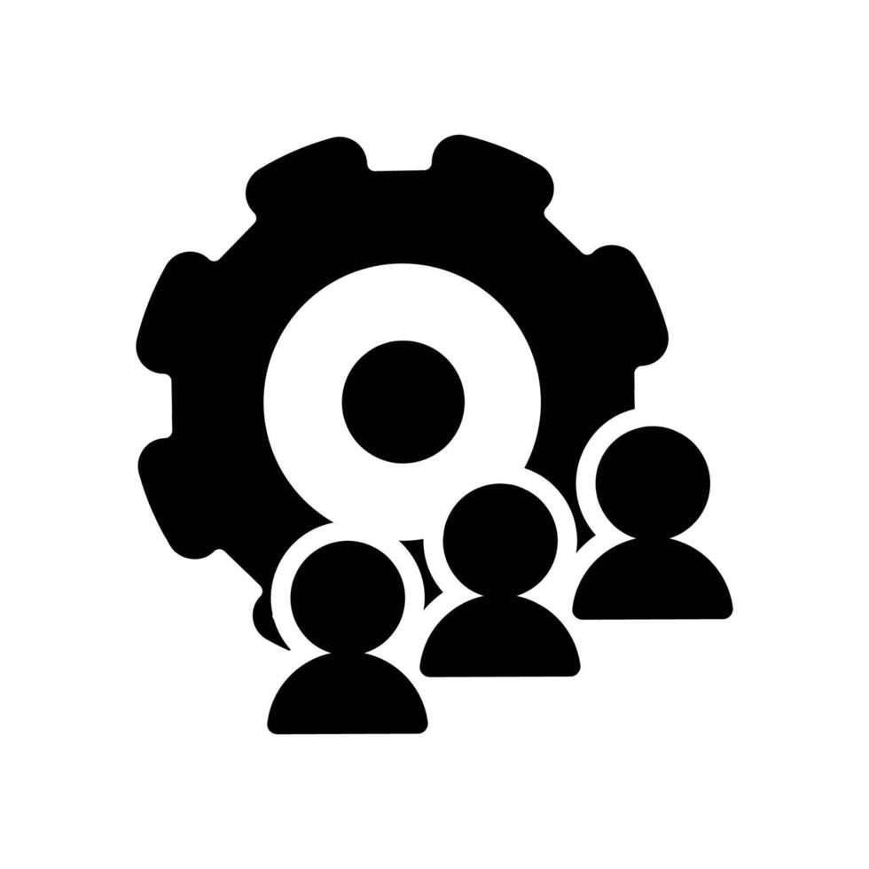 team management solid icon design good for web or mobile app vector
