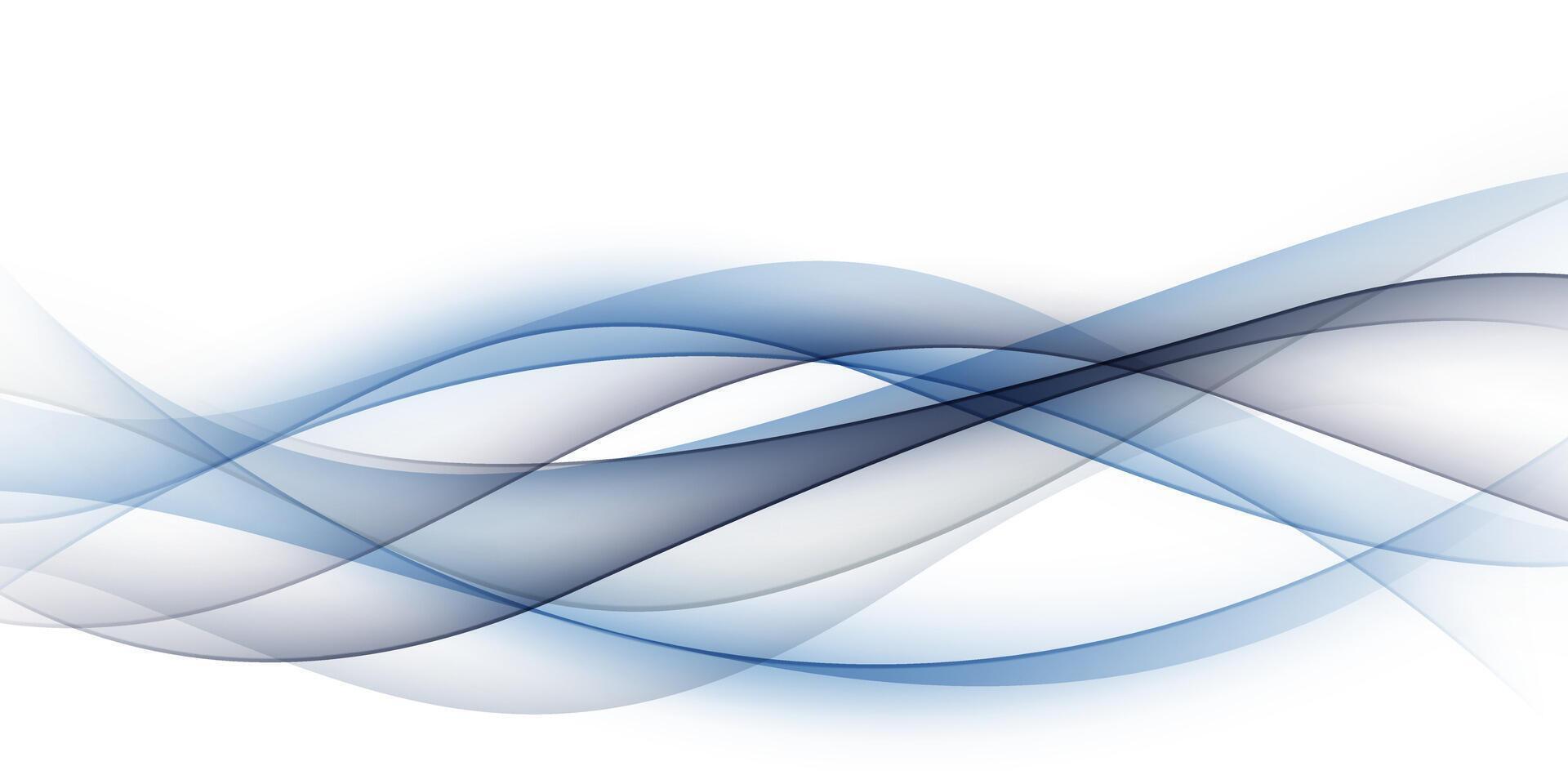 Abstract blue wave background with white space for text vector