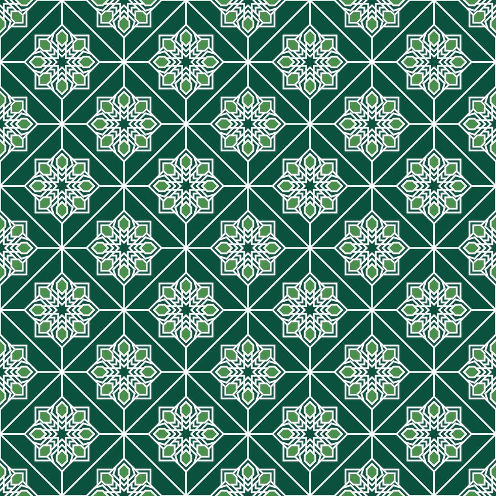 Ornamental Geometric Floral Pattern with Intersecting Lines Decorative Dark Background vector