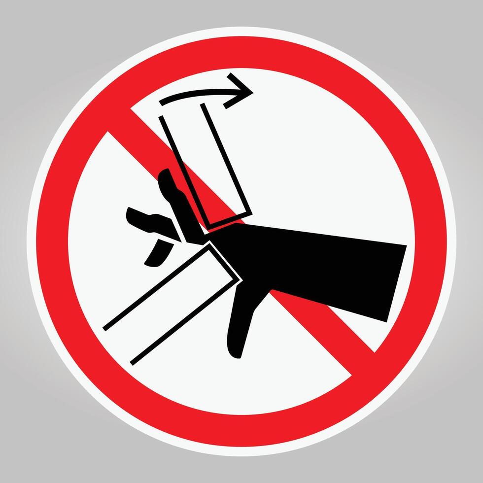 Hand Gesture Warning Sign Icon for Prohibited Action in Public Spaces vector