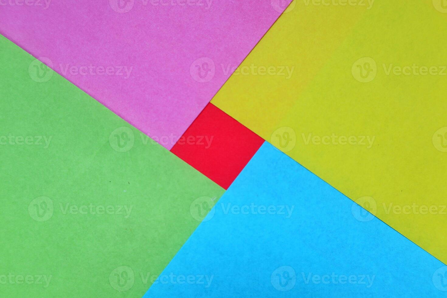 Abstract Background with Multicolored Curved Paper Layers photo