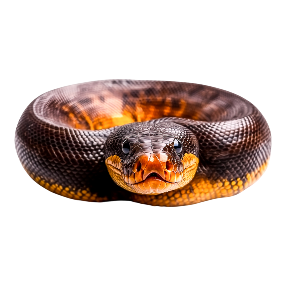 closeup View of a Colorful Snake with Intricate Patterns and Unique Features png