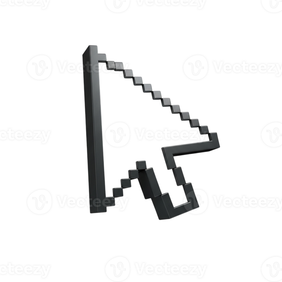 pixelated computer topo pointer cursore freccia icona per digitale interazione e navigazione png