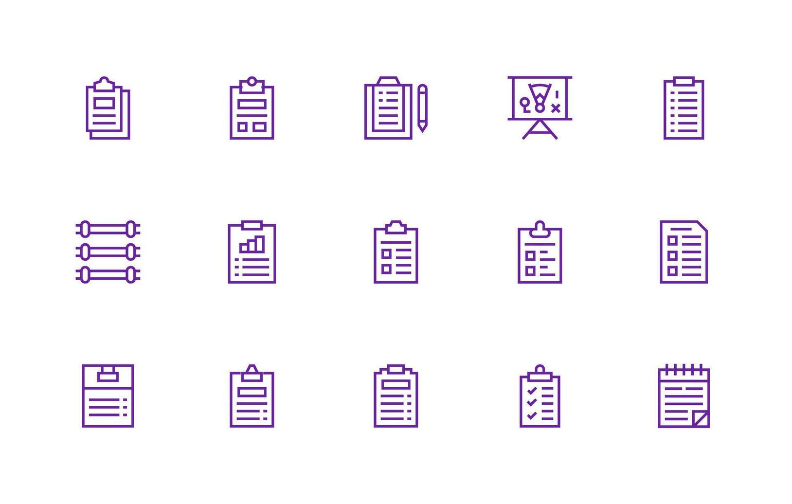 15 Regular Line Style Icons from Task List Collection Core Icon Collection for Daily Tasks vector