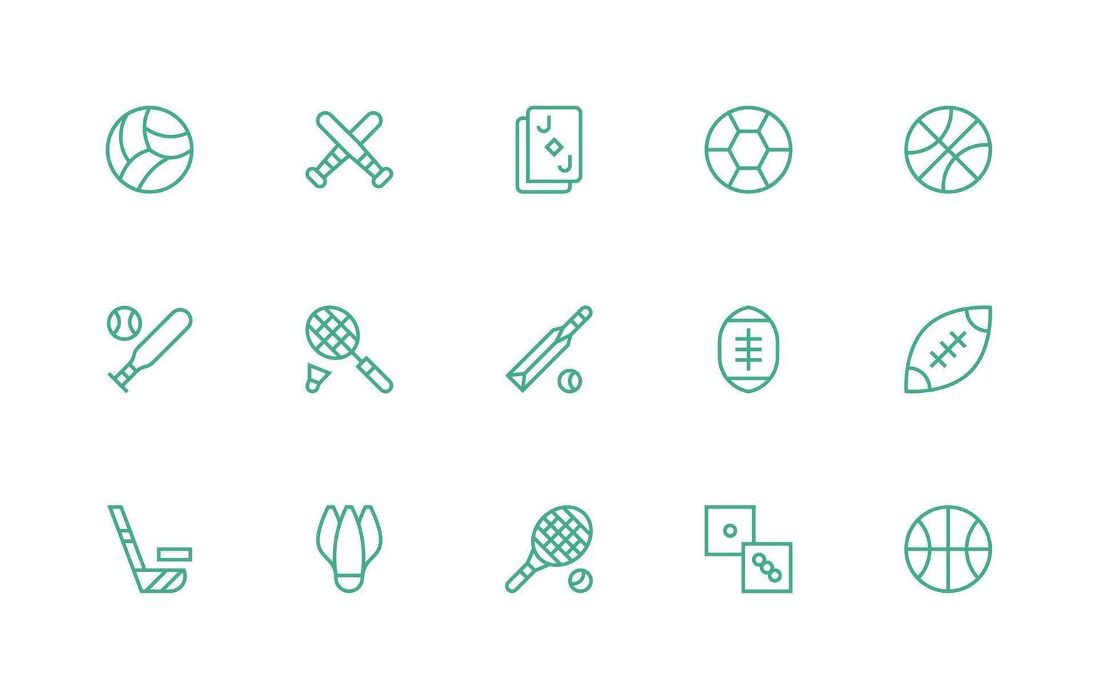 Game Icon Set with 15 Regular Line Icons Simplified Icon Pack for Visual Tools vector